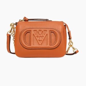 MCM Orange Leather Shoulder Bag and hand bag